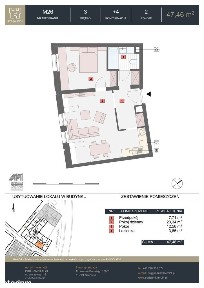 2-pokojowe mieszkanie 47m2 Bezpośrednio