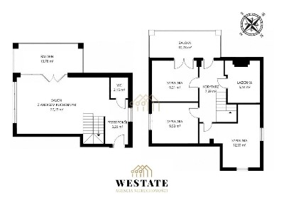 Dwupoziomowy apartament w otulinie lasu