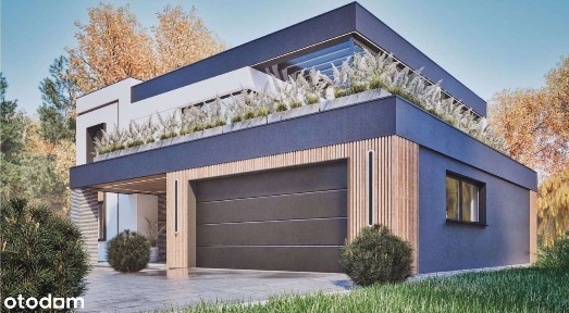 Nowoczesna rezydencja pod Białymstokiem - wysoki salon i duża działka