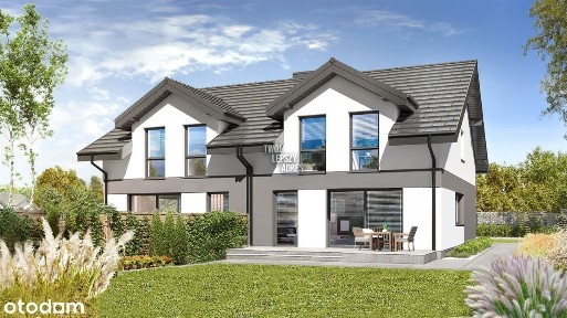 Nowy dom z garażem i dużym ogrodem, 5 pokoi