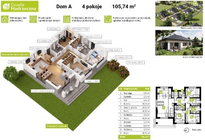 Wolnostojący dom - Osiedle Nadrzeczna w Mizerowie