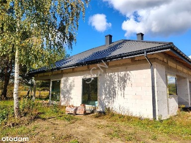 Wolnostojący nowoczesny dom w stanie deweloperskim