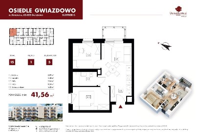 Osiedle Gwiazdowo | mieszkanie 3-pok. | G14