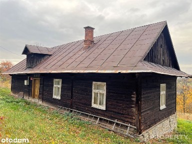 Szymbark k/Gorlic Działka 1,58 ha Dom drewniany