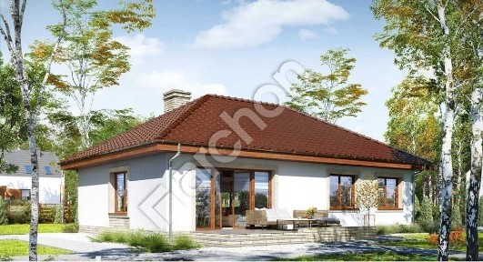 Dom parterowy, stan surowy zamknięty.