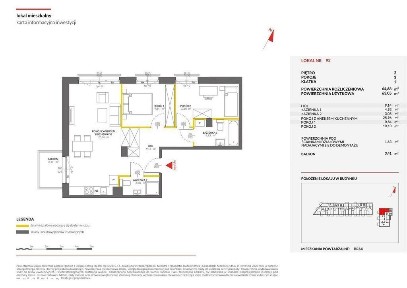 Mieszkanie 3 pok. pow. 64,68 m2 Tarchomin Winnica