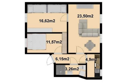 Sprzedaż mieszkania bezczynszowego, 3-pok. mieszkania blisko jeziora