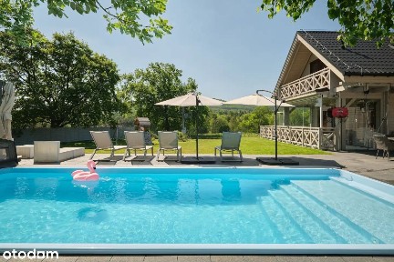 BEZ PROWIZJI! Lux dom z ogrzewanym basenem, sauną i jacuzzi.