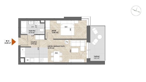 Komfortowe 2 pokoje w centrum miasta (2)