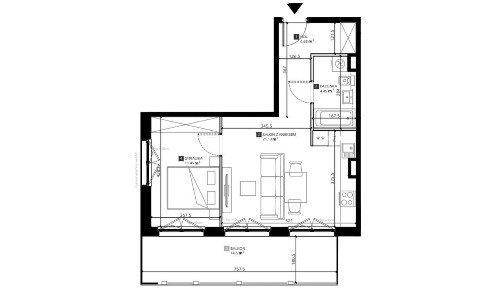 Krzyki | 2 pokoje, 43 m2 | Balkon 14,5 m2 | Kameralny, stylowy budynek