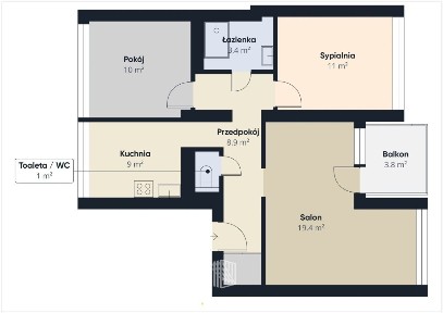 Gotowe do zamieszkania 3-pokoje / piwnica