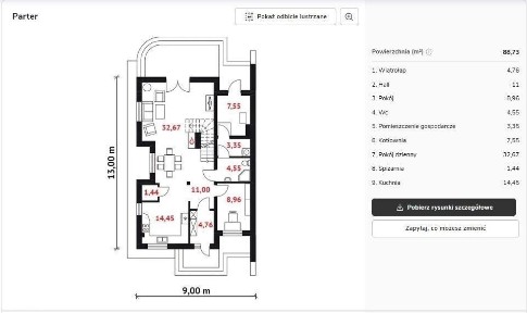 Dom w stanie surowym 157m2 Charlęż g. Spiczyn