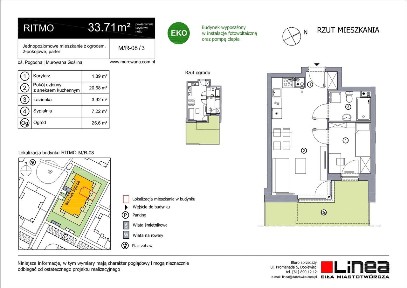 2-pokojowe mieszkanie 33m2 + ogródek Bezpośrednio