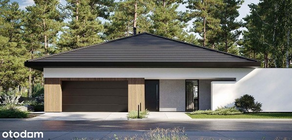 Nowoczesny dom z garażem i kominkiem