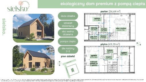 BEZPOŚREDNIO nowoczesna stodoła premium 98m2 z pompą ciepła