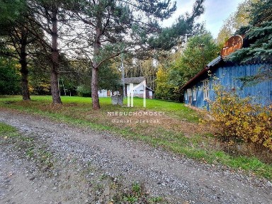 Małe siedlisko z drewnianym domem i budynkiem murowanym, Skołyszyn