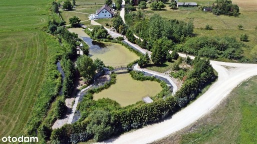 Nowoczesny dom ze stawem Grodzisko 1,78 ha Mazury