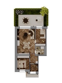 Apartament pod lasem | zabudowa bliżniacza | ogród