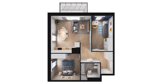 3-pokojowe mieszkanie 52m2 + balkon Bez Prowizji