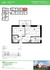 Mieszkanie L23 | 42,19 m² | 2 pok. | Winda