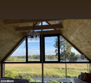 1 Linia brzegowa rzeki! Unikat! Pomost, panoramiczne okna! 1h od Waw!