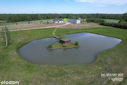 Piękny dom z duża działką i stawem 20 km od Włocławka.