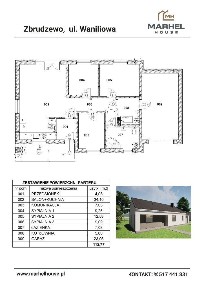 Dom wolnostojący z garażem,ZBRUDZEWO,ul. Waniliowa
