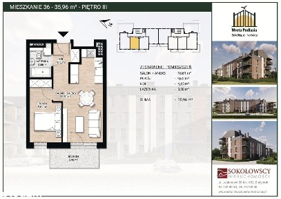 Sokółka, mieszkanie 35,96 m2, nowa inwestycja