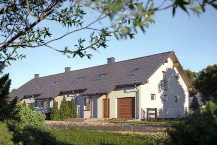 Dom z garażem wszystkie media, ogrzewanie gazowe