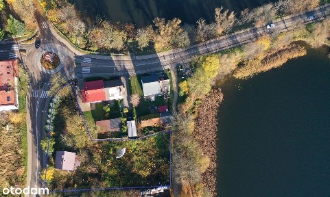 Działka nad jeziorem 2440 m2 z domem 120 m2, Ełk, ul. Zamkowa