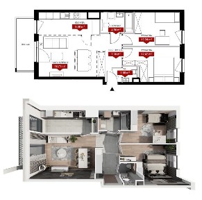 Dwustronne-Ekspozycja PN-PD - Ogródek-dodatkowe WC