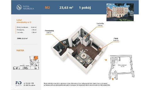 Okazja! Gotowa kawalerka | 22 m² | Wysoki Parter
