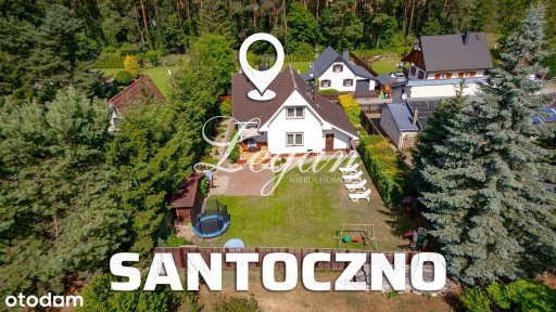 Dom z garażem w Santocznie, blisko jeziora.