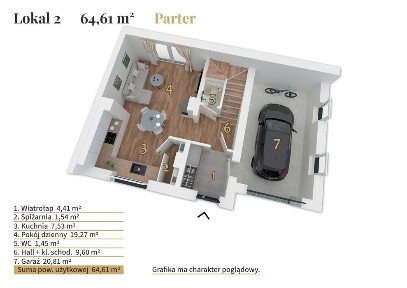 Dom LUNARO B z garażem i ogrodem-Bukówko, Krotoszyn - NOWOCZESNY