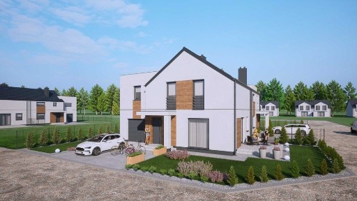 Dom BLIŻNIAK Lunaro A z garażem i ogrodem-Bukówko Krotoszyn