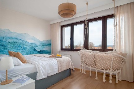 3 Pokoje w Brzeźnie Przyjazne zwierzętom, z widokiem na Morze.