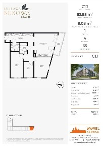 4-pokojowe mieszkanie 92m2 + balkon