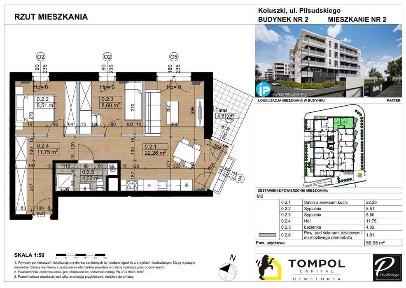 Osiedle Piłsudskiego II ETAP Koluszki | nowe mieszkanie 55,44 m²
