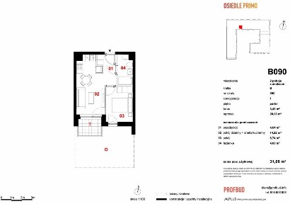 PRIMO IV dwa pokoje z ogródkiem, strzeżone osiedle, stan deweloperski