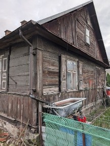 Dom drewniany do przewiezienia lub na materiał - drewno retro wood