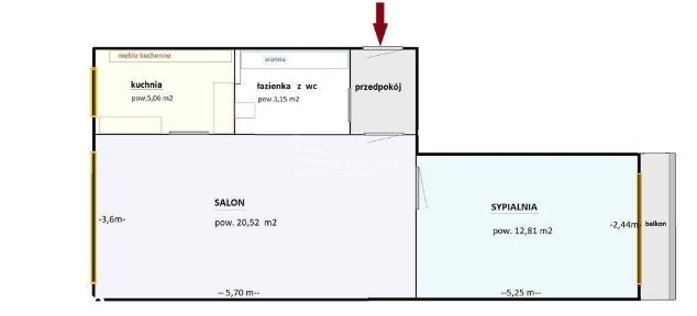 Mieszkanie dwupokojowe, ul. Gdańska, Sławno