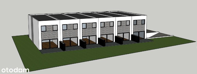 Mieszkania w zabudowie szeregowej z halą garażową