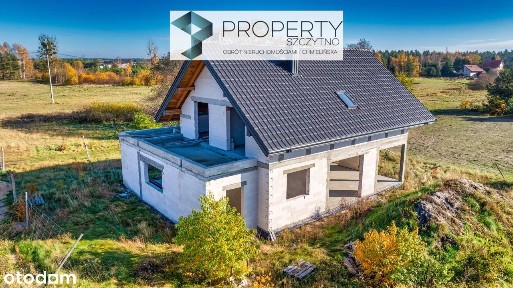 Nowoczesny dom w stanie surowym otwartym,Nowe Gizewo