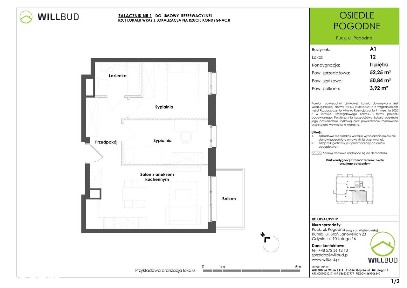 Osiedle Pogodne | mieszkanie 3-pok. | OP/A1/P2/12