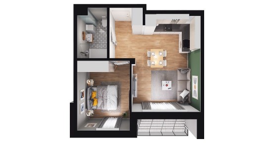 Las w Jastarni | apartament B2 3 | wykończone