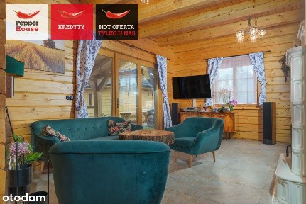 Wyjątkowy dom z bali cicho i zielono