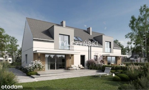 Wyjątkowy bliźniak- dom w otulinie zieleni