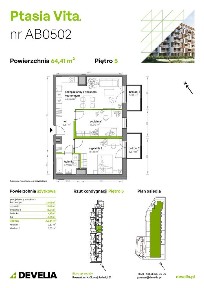 3-pokojowe mieszkanie 64m2 + 2 balkony
