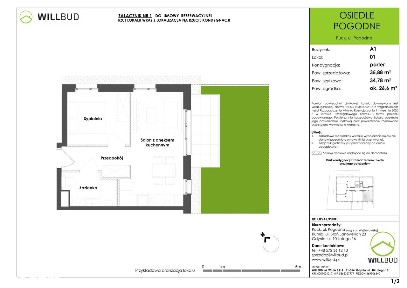 Osiedle Pogodne | mieszkanie 2-pok. | OP/A1/P0/01