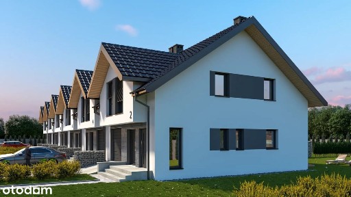 Kępa - Nowoczesny dom jednorodzinny w zabudowie szeregowej 141 m²